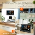 thumbnail image 3 of TFixol WiFi Color Screen Multi-Function Weather Station with 5-Day Forecast, Indoor/Outdoor Temperature & Humidity Monitor, USB Charging Port, US/EU Plug Option, Black (Model FJ3390TY-A), 3 of 6