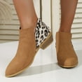 thumbnail image 6 of Fashion Leopard Print Boots Women Pointed Toe Chunky Heel Back Zipper Shoes, 6 of 7
