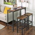 thumbnail image 4 of Industrial Narrow Bar Table, 15.7" x 39.4" x 35.4", Rustic Brown & Ink Black,High Pub Table, 4 of 6