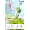thumbnail image 2 of Rechargeable Elastic Smoke Bubble Machine – Magic Wand with Lights & Sound,Bubble Gloves & Spill-Proof Cup, Safe Solution (Green/Pink), 2 of 9