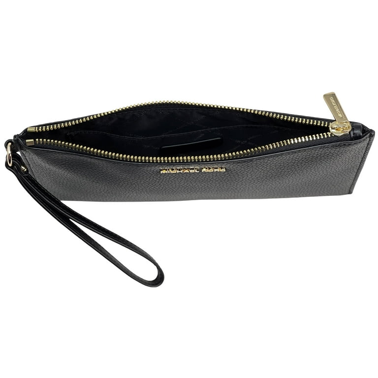 Michael Kors Women's Jet Set Travel Wristlet, Black Pebbled