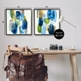 thumbnail image 3 of Stupell Industries Abstract Blue Pebbles Abstract Painting Black Framed Art Print Wall Art, 24 x 24, Set of 2, 3 of 9