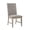 Brown Gray, variant on Wire Brushed Finish & Fabric Upholstery | Perfect for Dining Settings | Offers a Cozy and Stylish Experience