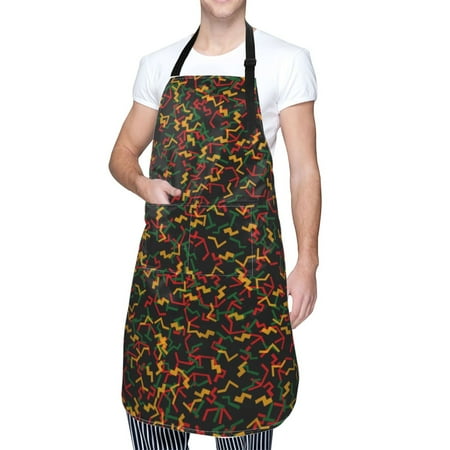 

Cauagu Color Music Aprons with Pockets Waterproof Apron for Women Kitchen Cooking Apron Adjustable Bib Aprons Chef Apron for Cooking Drawing Crafting