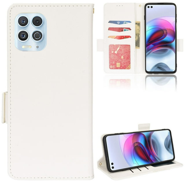 Motorola Edge S Case , PU Leather Flip Cover Card Slots Magnetic Closure Wallet Case for Motorola Edge S