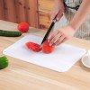 Tablas de cortar para cocina. Tabla de cortar de plástico antideslizante con orificio para colgar y asa para cortar carne y verduras.