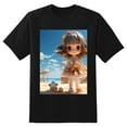 thumbnail image 2 of Plus Size Shirt for Women Black Tops for Women Oversized Short Sleeves Shirt for Women Cute Girl2 T Shirt Crewneck Shirt for Women 3XL, 2 of 5