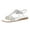 Silver, variant on Women's T-Strap Rhinestone Beaded Flat Sandals Slip On Summer Glitter Beach Sandal Comfortable Elastic Srap Dressy Shoes Silver Size 7