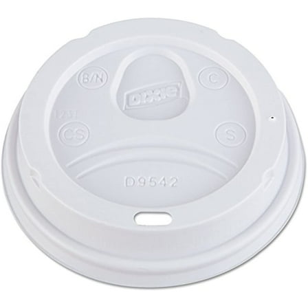 Dixie D9542w Dome Lid For 10-16 Ounce Perfectouch Cups And 12-20 Ounce Paper Hot Cups, White 100 Lids
