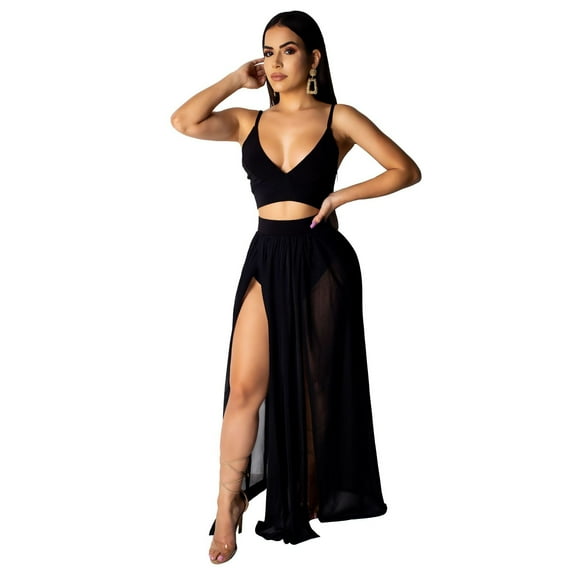 Alpha C Apparel Women Sexy Casual Long Summer Dress Set
