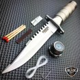 thumbnail image 1 of 8.5" Fixed Blade Fishing Hunting Camping Knife + CASE + Survival Kit, 1 of 4
