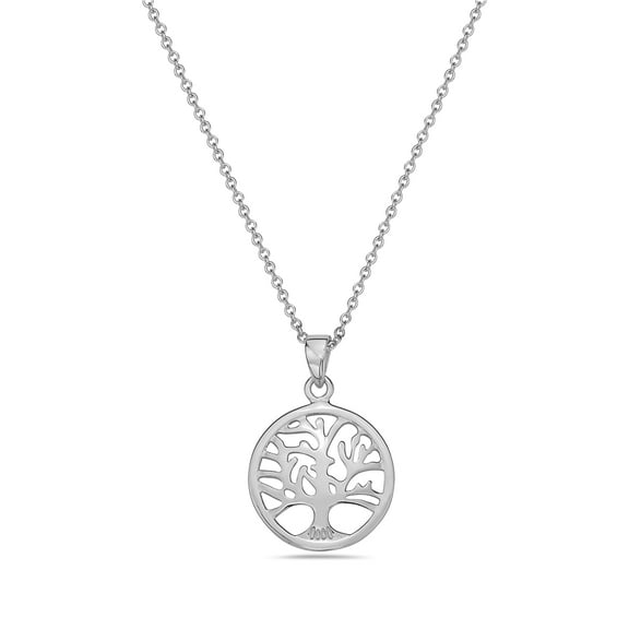 925 Sterling Silver Tree of Life Pendant Necklace with Chain