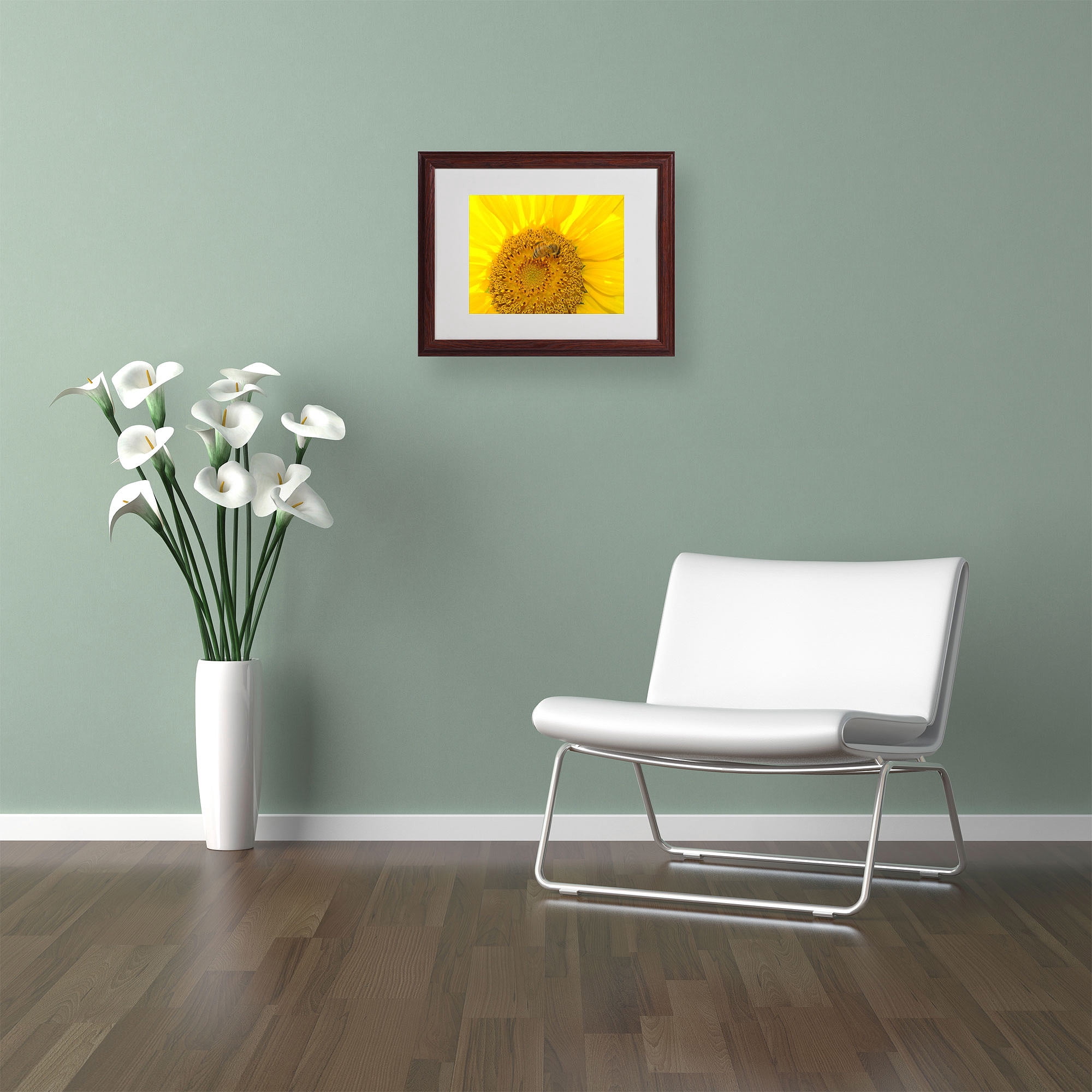 Trademark Fine Art "Honey-Maker" by Monica Fleet, Wood Frame