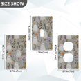 thumbnail image 7 of Yayeee Duplex Wall Plate 1-Gang 4.5"x2.7" Home Receptacle Light Switch Decorative Outlet Cover, Gray Floral Ghost, 7 of 7
