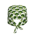 thumbnail image 2 of Scrub Caps Women Men - Cute Broccoli Smiling Funny Soft Comfy Waterproof Adjustable Working Cap Scrub Hats Surgical Caps for Women Men With Sweatband, Nurse Caps for Women Men, 2 of 6