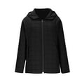 thumbnail image 2 of gbyLJF Womens Lightweight Hooded Down Jacket Long Sleeve Zip Up Puffer Coats Casual Solid Color Warm Jacket with Zipper Pockets, 2 of 3