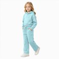 thumbnail image 4 of Zuwimk Toddler Boy Girls Sweatsuit Long Sleeve Hoodie Sweatshirt and Jogger Pants 2PC Sets Fall Clothes Outfit(T044-Sky Blue), 4 of 6