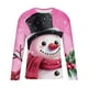 thumbnail image 4 of Blusas y camisas de manga larga y cuello redondo para hombre, informales, a la moda, con estampado navideño, cuello redondo, blusas de licra de manga larga para hombre., 4 of 5