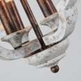 thumbnail image 5 of TOMIYA 4-Light  Orb Wooden Chandelier Light, Distressed White Wood Handmade Pendant Light for Dining Room Living Room Kitchen, 5 of 7