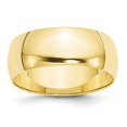 thumbnail image 1 of 10KY 8mm LTW Half Round Band Size 6.5, 1 of 1
