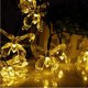 thumbnail image 2 of Guirnalda de luces solares de 4,5 m y 20 LED para exteriores, impermeable, ideal para Navidad, hogar, bodas, fiestas, dormitorios, cumpleaños, con panel solar (luz blanca cálida)., 2 of 5