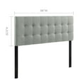 thumbnail image 7 of Modern Fabric Upholstered Full Panel Headboard in Gray, 7 of 7