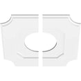 thumbnail image 4 of Ekena Millwork CMP18LE2-07000 18 in. OD x 7 in. ID Square Locke Architectural Grade PVC Contemporary Ceiling Medallion - 2 Piece, 4 of 4
