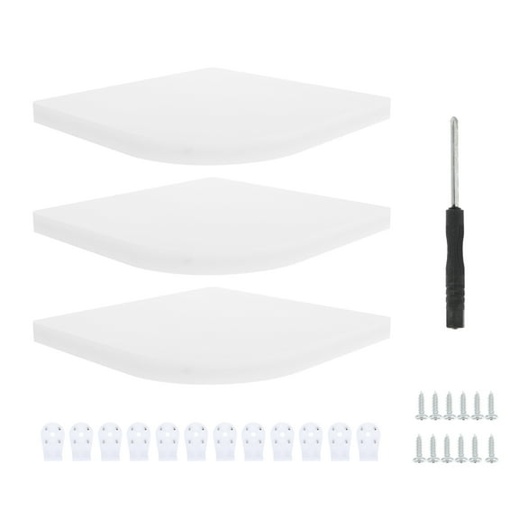 SHOWERORO Hanging Corner Shelves White 3Set 5.9x5.9in