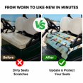 thumbnail image 4 of Golf Cart Seat Covers for 2 Seater,Colorful Oil Painting Microfiber Cart Seat Towel Blanket,Vintage Spring Birds Animals Absorbent Breathable Non Slip Bench Seats Protector for Golf Course 51"x31", 4 of 9