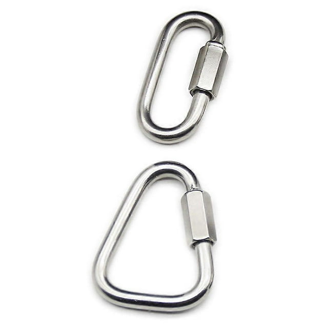 2 Pcs Maillons de Chaîne, Chaîne à Vis en Acier Inoxydable 304 Maillons Rapides pour Hamac Suspendu, Randonnée, Randonnée Capacité de 2200 LBS