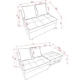 thumbnail image 2 of 4 in 1 Single Convertible Chair Bed, Recliner Couch Sleeper Sofa Bed with Adjustable Backrest and Sturdy Wood Frame, Modern Loveseat Sofa for Living Room, Bedroom, Small Space (Beige), 2 of 7