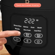 Beautiful 14-Cup Cooked, 6-Cups Uncooked Electric Rice and Grain Cooker, EverGood Non-Toxic Ceramic Nonstick Coating, Black Sesame by Drew Barrymore