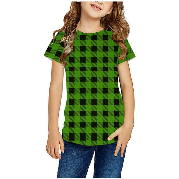 Boys Girls Shirts Tshirt Short Sleeve Top Funny Graphic Tshirts 3-14 Years Long Night Shirts For Ladies Girl's Camouflage Shirts & Tops Girls Black Long Sleeve Top