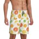 thumbnail image 2 of Balery Colorful Lemons Pantalones cortos de pijama de punto de algodón para hombre con cinturilla y bolsillos-Medium, 2 of 6