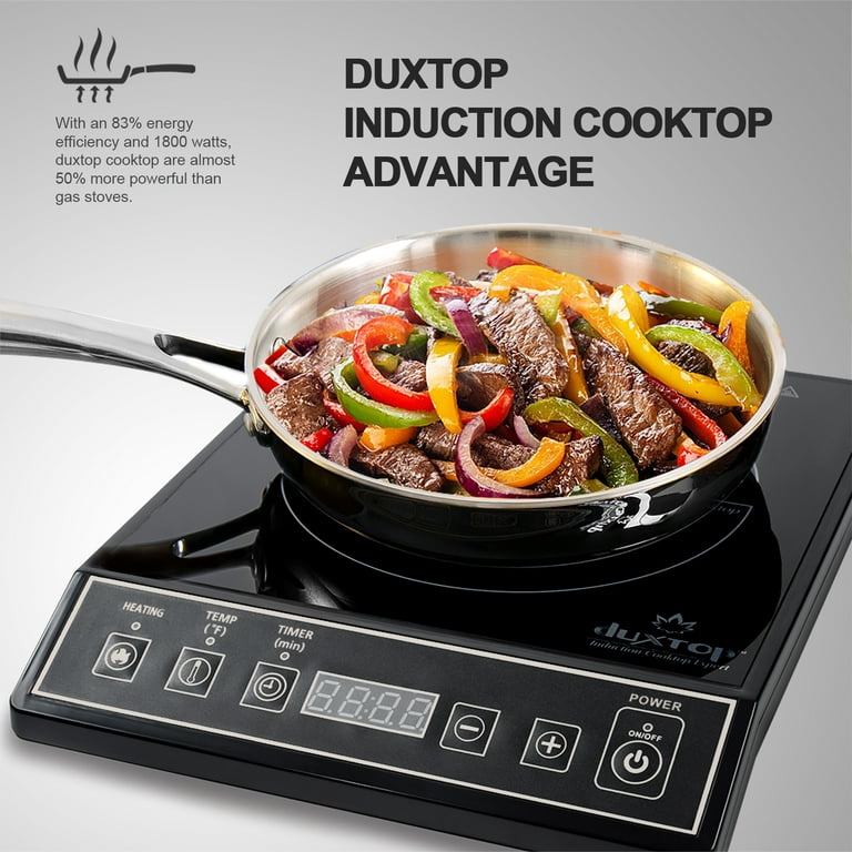 Duxtop 1800W Portable Induction Cooktop Countertop Burner, Black  9100MC/BT-M20B - Cooking with Fred
