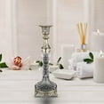 thumbnail image 7 of Silver Candlestick Holder Taper Candle Holder, Home Dinner Table Decoration, Elegant Brass Candle Stick Holders, Aluminium Rustic Candle stick, Swirling Candelabra-Wedding Backdrop-Shabbat Decor, 7 of 7