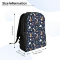 thumbnail image 4 of Cauagu Animals And Wildflowers Print Backpacks,Travel Daypack Casual Laptop Backpack Bookbag Fits 15 Inch Computer for Men Women, 4 of 8