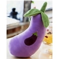 thumbnail image 2 of Artificial vegetable throw pillow plush doll eggplant 23cm, 2 of 2