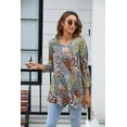 thumbnail image 6 of ENMAIN 3/4 Sleeve Shirts for Womens Plus Size Tunic Tops Dressy Top Loose Fit Leopard T-Shirts M, 6 of 8