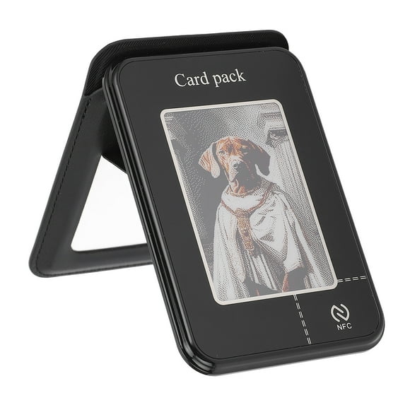 Cell Phone Card Holder, Magnetic Wallet Stand NFC Ink Image Display 3.52in Screen with APP Control for IOS