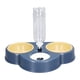 thumbnail image 2 of Cuencos Triples Para Perros Y Gatos, Cuenco De Comida Para Gatos Elevado Inclinado De 15 Grados Con Cuencos Automáticos Para Botellas De Agua Para Cachorros, Mascotas,, 2 of 7