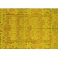 thumbnail image 1 of Ahgly Company Machine Washable Indoor Rectangle Abstract Yellow Modern Area Rugs, 4' x 6', 1 of 4
