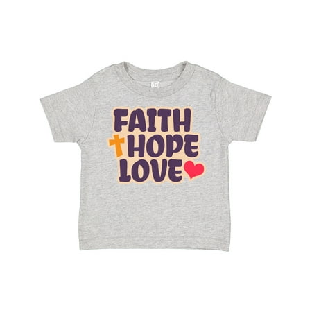 

Inktastic Faith Love Hope Opposite Color Gift Toddler Boy or Toddler Girl T-Shirt