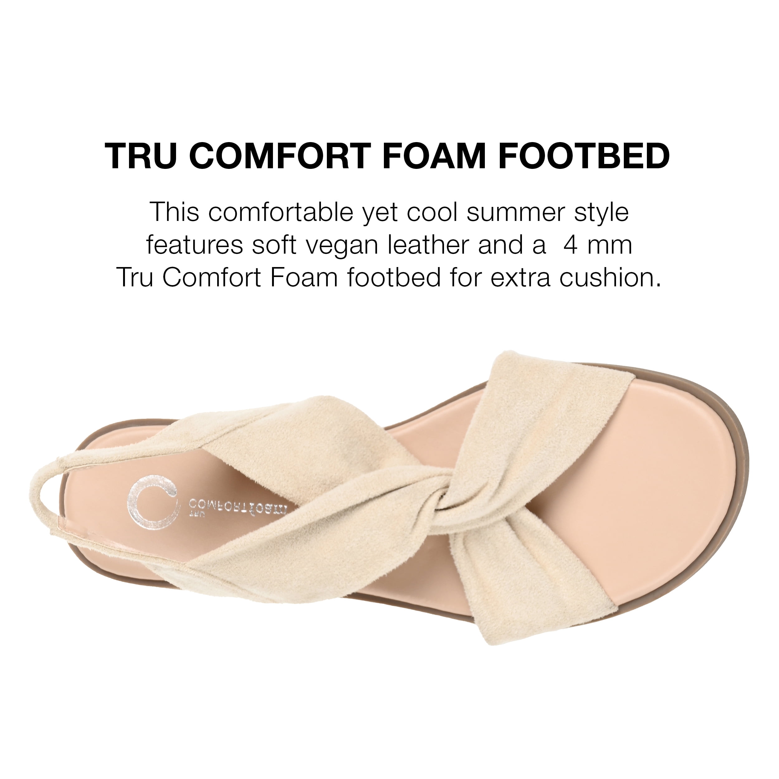 Journee Collection Womens Deleece Tru Comfort Foam Sling Back Low Block Heel Sandals
