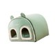 thumbnail image 3 of Casa para gatos con dos entradas frontales, tienda de campaña para gatos, para viajes al aire libre, base antideslizante, nido para gatitos, 20 x 15,7 Verde, 3 of 8