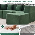 thumbnail image 4 of BEHOST 202.5" Oversized Boneless Couch, 27.5" Deep Seat Modular Sectional Sofas for Living Room, Teddy Green, 4 of 6