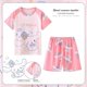 thumbnail image 4 of Conjunto de pijama fino Kawaii Sanrios Hello kittys Kuromi Cinnamoroll para niños, pantalones cortos de manga corta, ropa de casa, Verano, 4 of 4