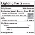 thumbnail image 5 of 6 Pack Sunlite LED BR40 Floodlight Bulbs, 14 Watt (85 Watt Equivalent), Dimmable, 3000K Warm White, 1060 Lumens, Medium (E26) Base, Energy Star Certified, 5 of 5