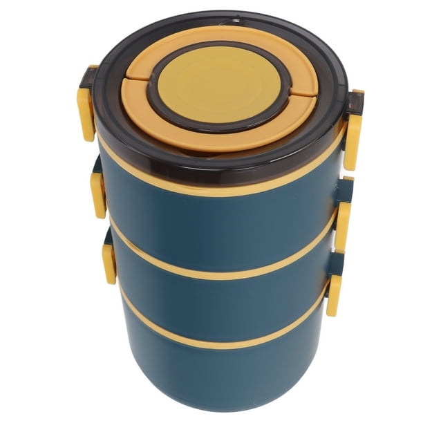 Fiambrera Térmica De 2200ml, Diseño De Compartimentos Desmontables De Tres Capas, Caja Bento Aislada Portátil De Acero Inoxidable 304