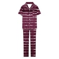 thumbnail image 5 of Kaemgyyd Women Pajama Sets Two Piece Nightwear Soft Short Sleeve Sleepwear Button down Tops with Long Pants Pj Lounge Sets, 5 of 5